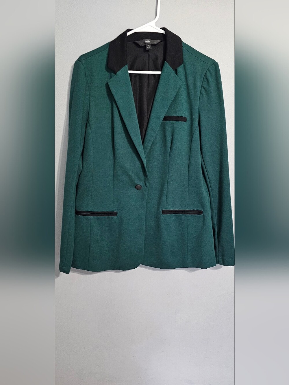 Women’s Green Single-Button Blazer Jacket Size L/G